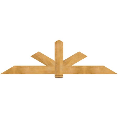 Ekena Millwork Kennewick Rough Sawn Timber Gable Bracket, Western Red Cedar, 84"W x 24"H x 2"D x 6"F, 7/12 Pitch GBW084X24X0206KEN00RWR